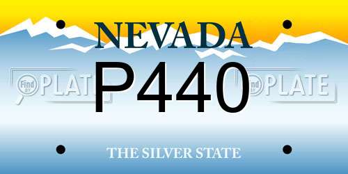 P440 Nevada License Plate