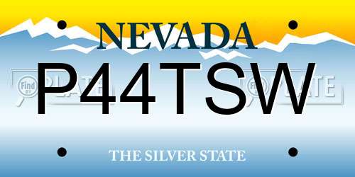 P44TSW Nevada License Plate
