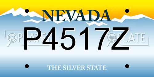 P4517Z Nevada License Plate