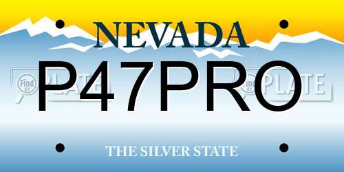 P47PRO Nevada License Plate