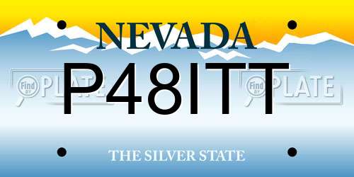 P48ITT Nevada License Plate