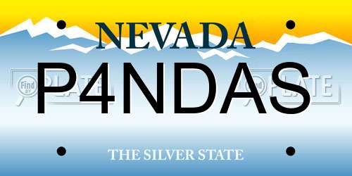 P4NDAS Nevada License Plate