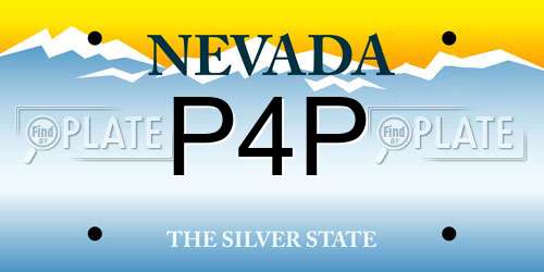 P4P Nevada License Plate