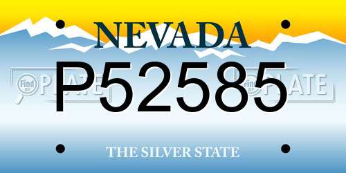 P52585 Nevada License Plate