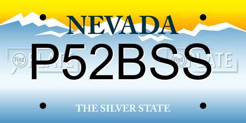 P52BSS Nevada License Plate