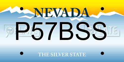 P57BSS Nevada License Plate