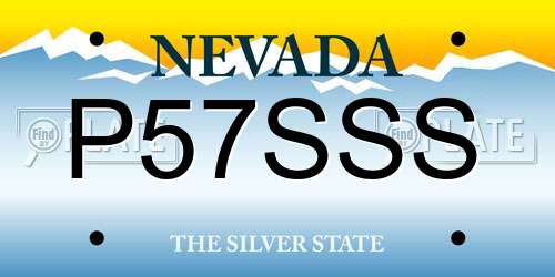 P57SSS Nevada License Plate