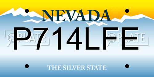 P714LFE Nevada License Plate