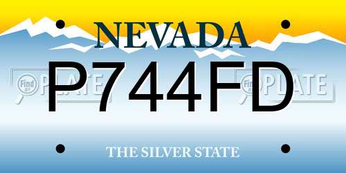 P744FD Nevada License Plate