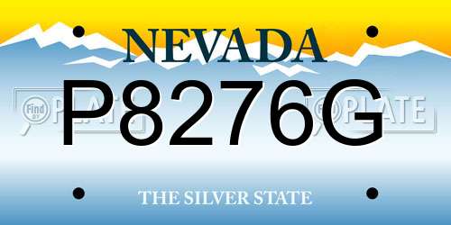 P8276G Nevada License Plate
