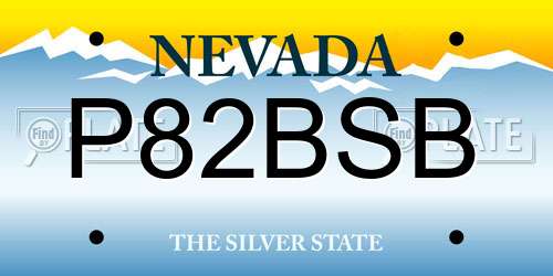 P82BSB Nevada License Plate