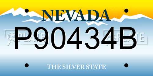 P90434B Nevada License Plate