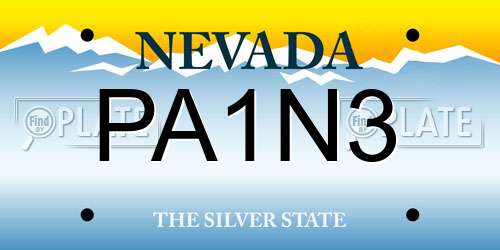 PA1N3 Nevada License Plate