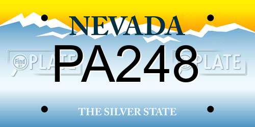 PA248 Nevada License Plate