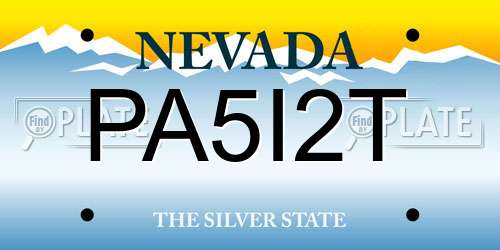 PA5I2T Nevada License Plate