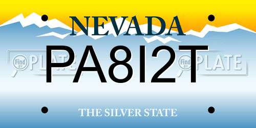 PA8I2T Nevada License Plate