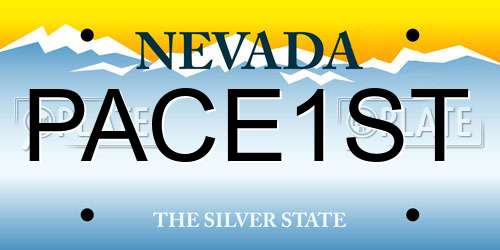 PACE1ST Nevada License Plate