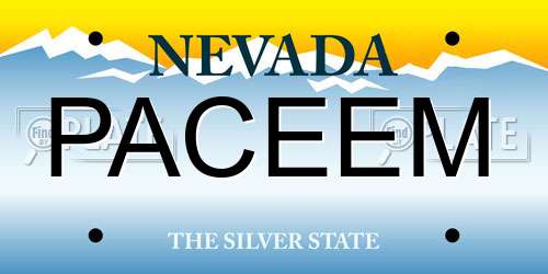 PACEEM Nevada License Plate