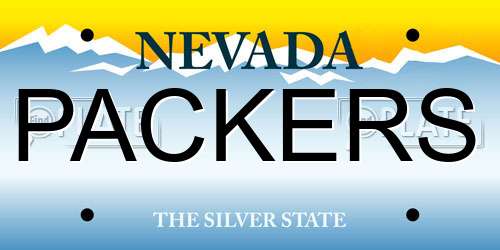 PACKERS Nevada License Plate