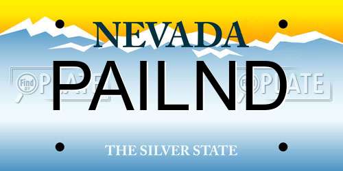 PAILND Nevada License Plate