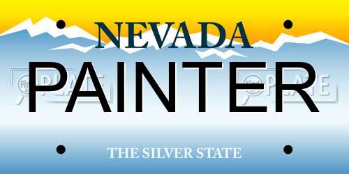 PAINTER Nevada License Plate