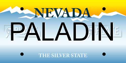 PALADIN Nevada License Plate