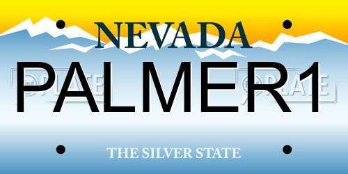 PALMER1 Nevada License Plate