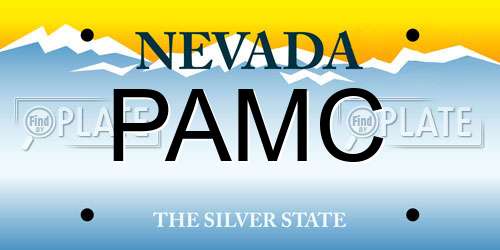 PAMC Nevada License Plate