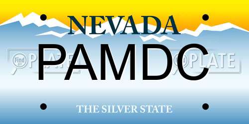 PAMDC Nevada License Plate