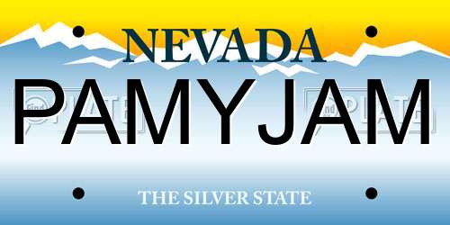 PAMYJAM Nevada License Plate