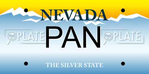 PAN Nevada License Plate