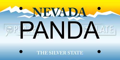 PANDA Nevada License Plate