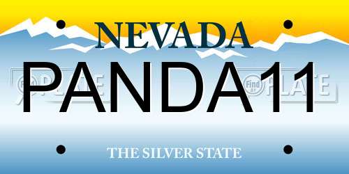 PANDA11 Nevada License Plate