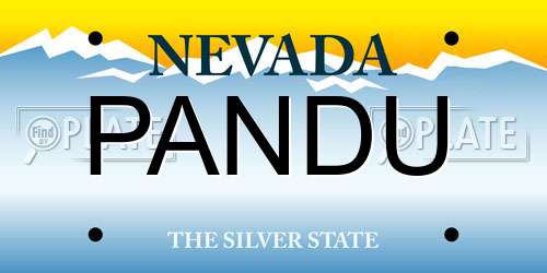 PANDU Nevada License Plate