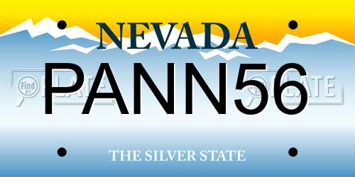 PANN56 Nevada License Plate