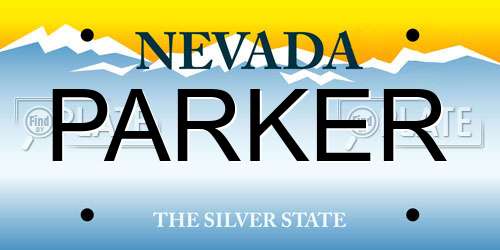 PARKER Nevada License Plate