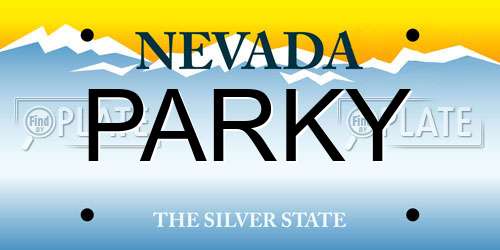 PARKY Nevada License Plate