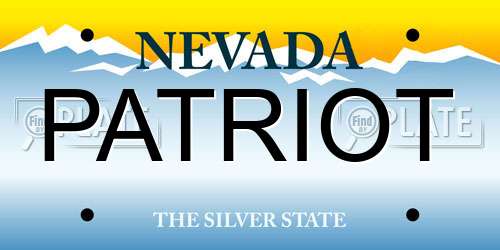 PATRIOT Nevada License Plate
