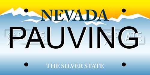 PAUVING Nevada License Plate