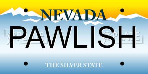 PAWLISH Nevada License Plate