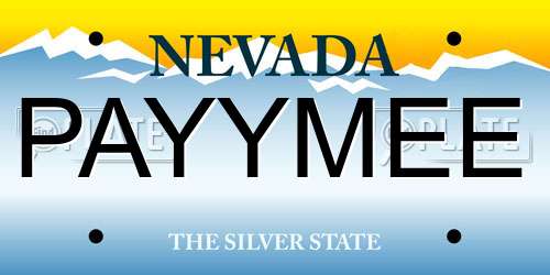 PAYYMEE Nevada License Plate
