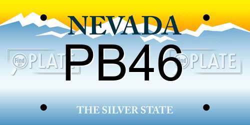 PB46 Nevada License Plate