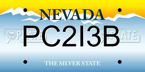 PC2I3B Nevada License Plate
