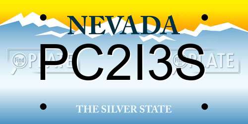 PC2I3S Nevada License Plate