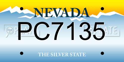 PC7135 Nevada License Plate