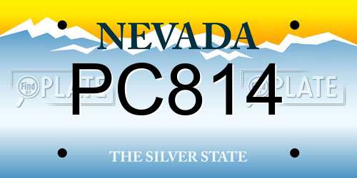 PC814 Nevada License Plate