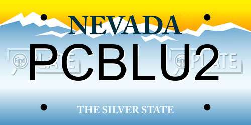 PCBLU2 Nevada License Plate