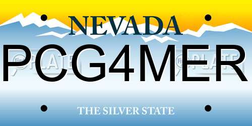 PCG4MER Nevada License Plate