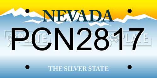 PCN2817 Nevada License Plate