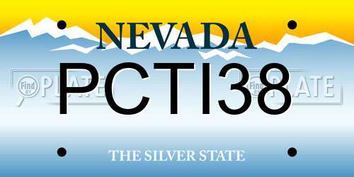 PCTI38 Nevada License Plate